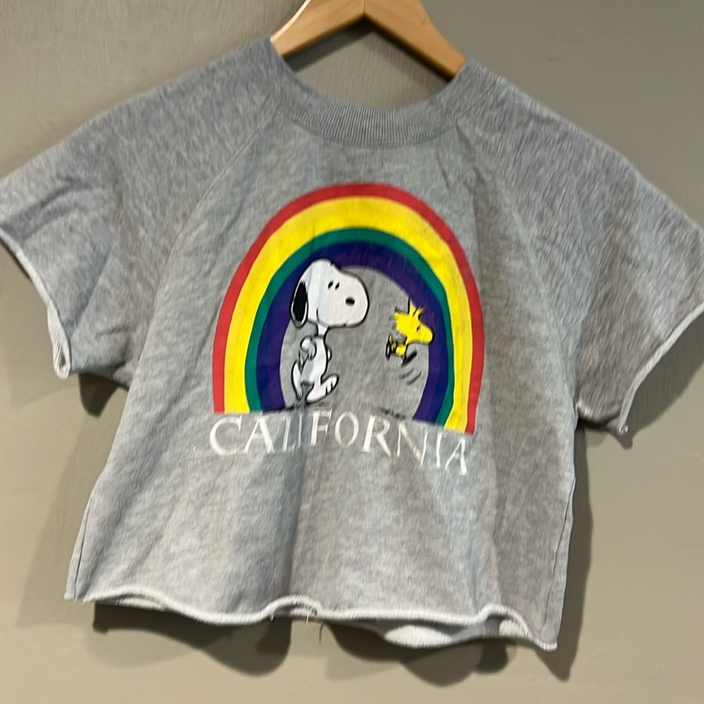 Snoopy cropped cut sweatshirt